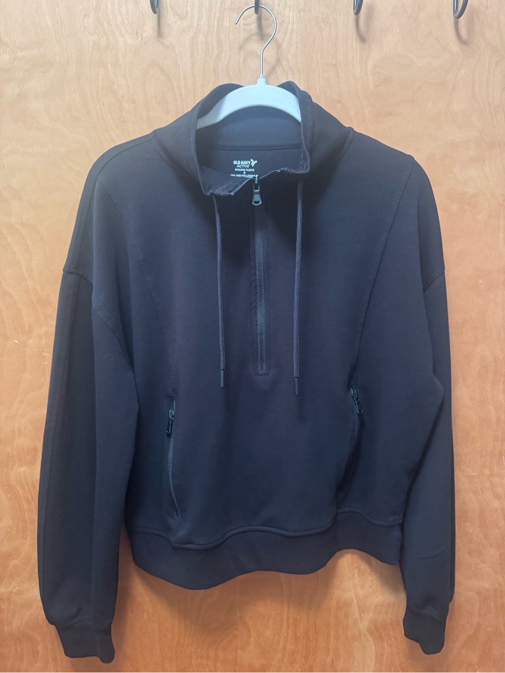 Bundle 4 $10 items for $30 Old Navy Women’s Black Half-Zip Hoodie Sweatshirt Med